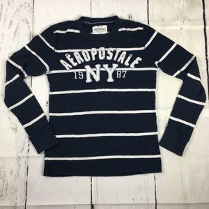 Aeropostale Mens S Sweater Shirt Long Sleeves Blue